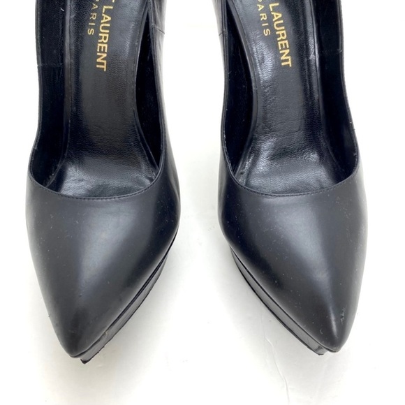 Saint Laurent Pointed Toe Platform High Heel Pumps in Black - Picture 3 of 10
